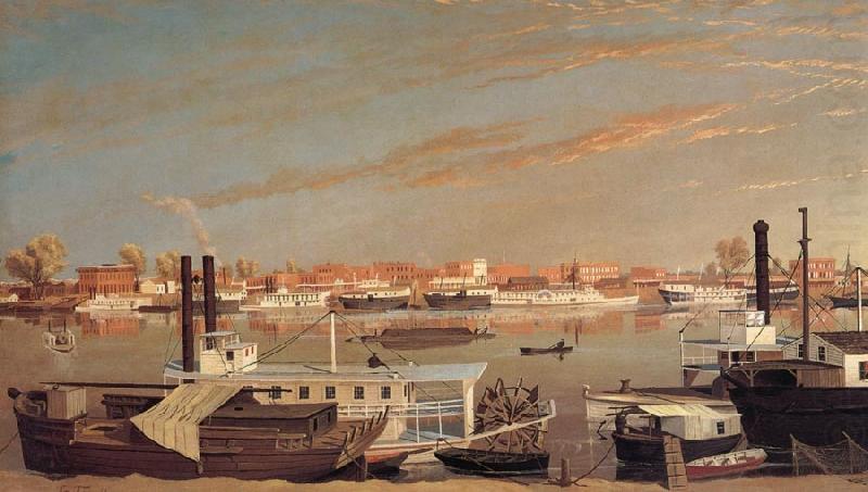 George Tirrell View of Sacramento,California,From Across the Sacramento River china oil painting image